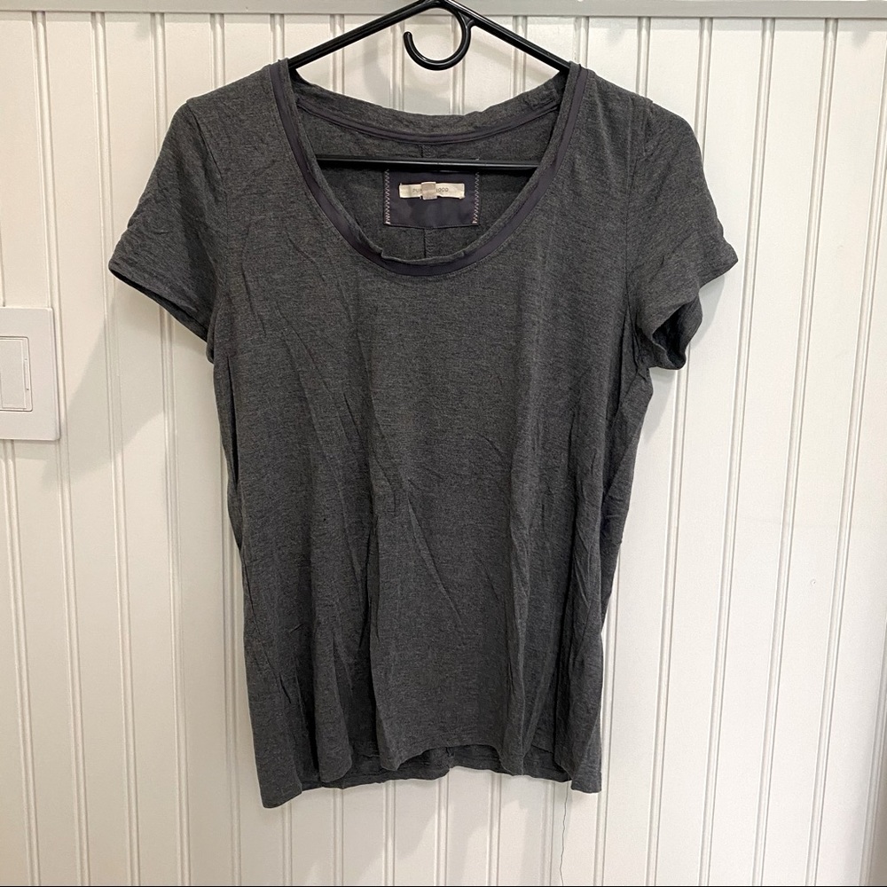 Anthropologie Charcoal grey t shirt